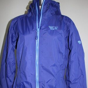 Mountain Hardwear Dark Blue Hooded Finder Parka Women's Medium